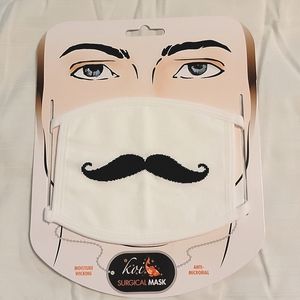 🌴 NWT Koi Brand Mustache Face Mask 😷